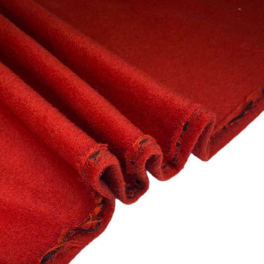 Mohair Wool Coating - Rusty Red