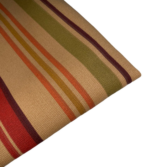 Printed Canvas - Striped - Orange/Red/Green