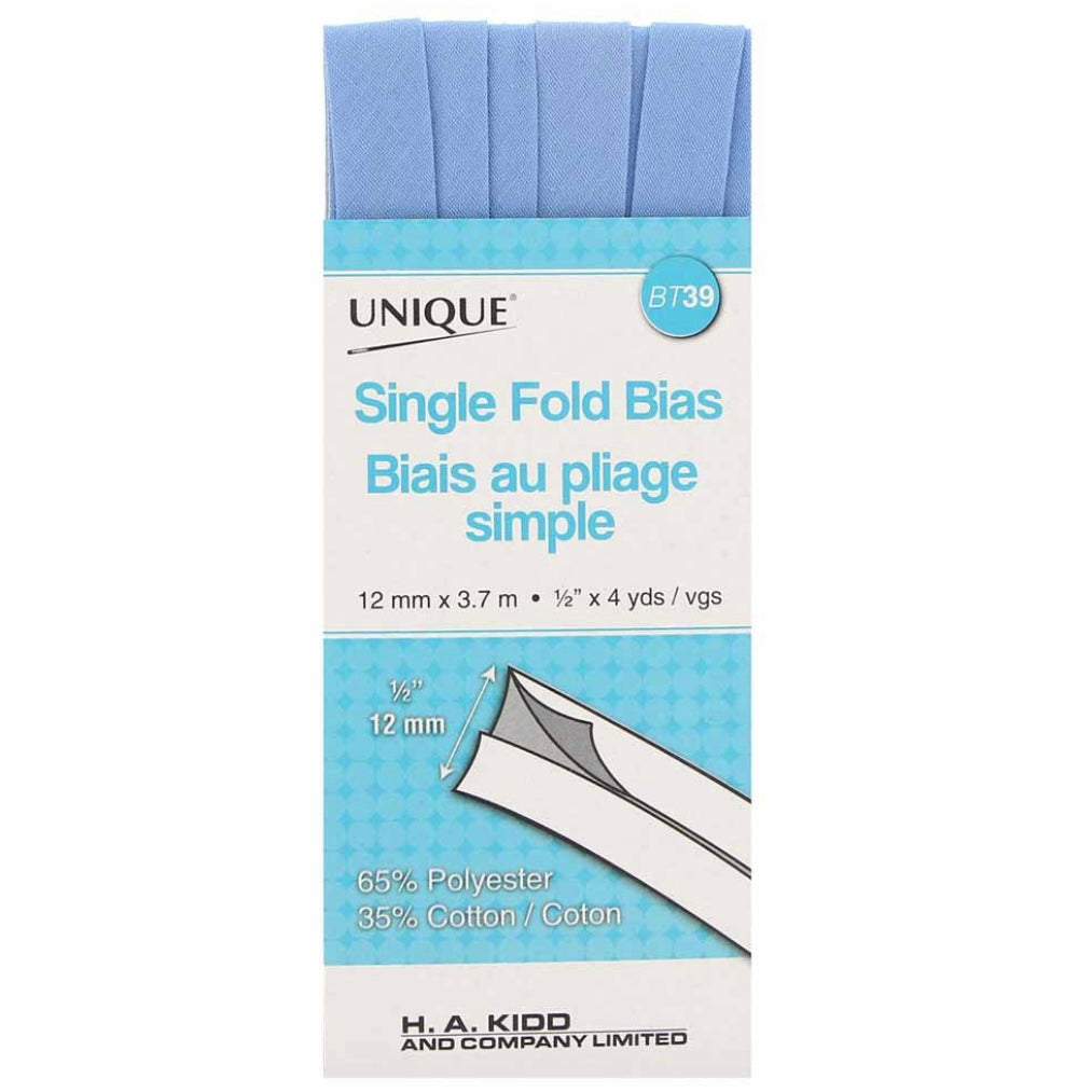 Single Fold Bias Tape - 12mm x 3.7m
