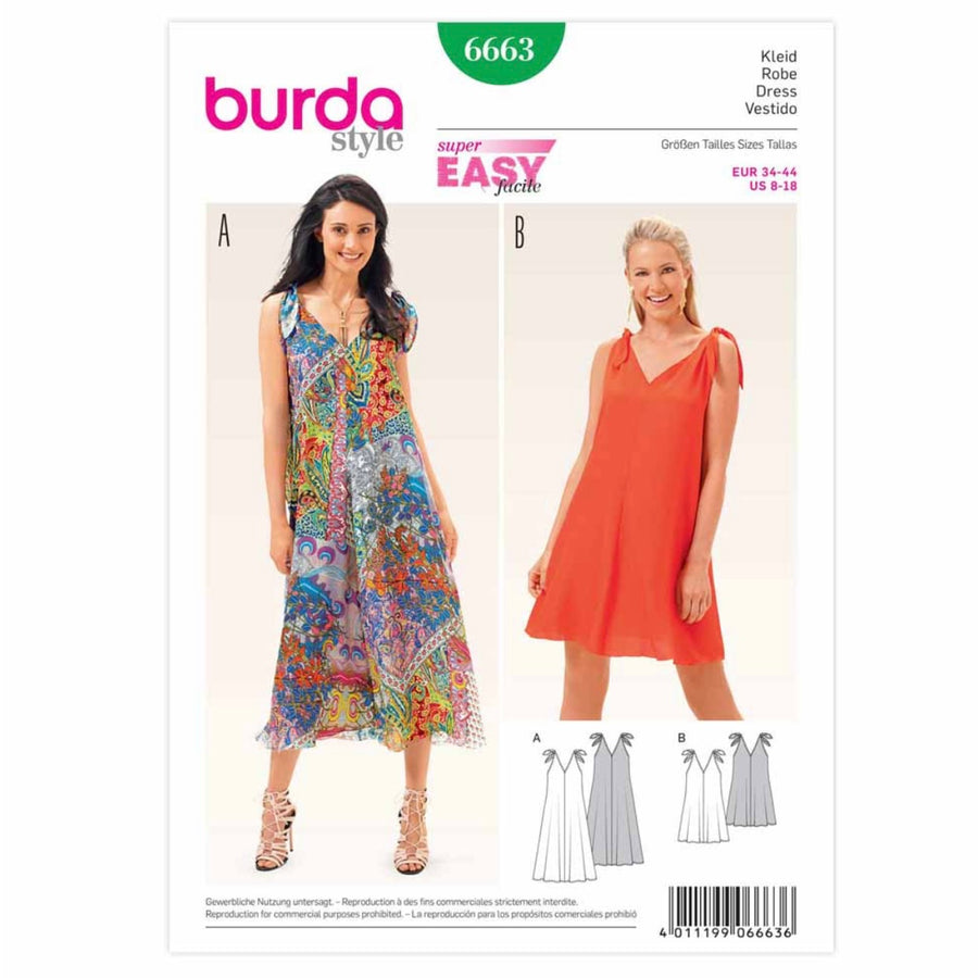 Dress Sewing Pattern - Burda Style 6663
