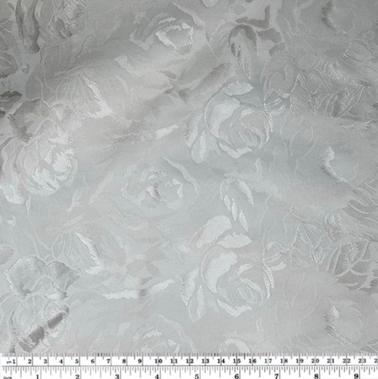 Floral Polyester Brocade - Ivory