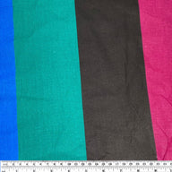 Striped Cotton - 60” - Black/Green/Blue/Purple