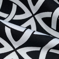 Printed Outdoor Upholstery - Celtic Knot - Black/White