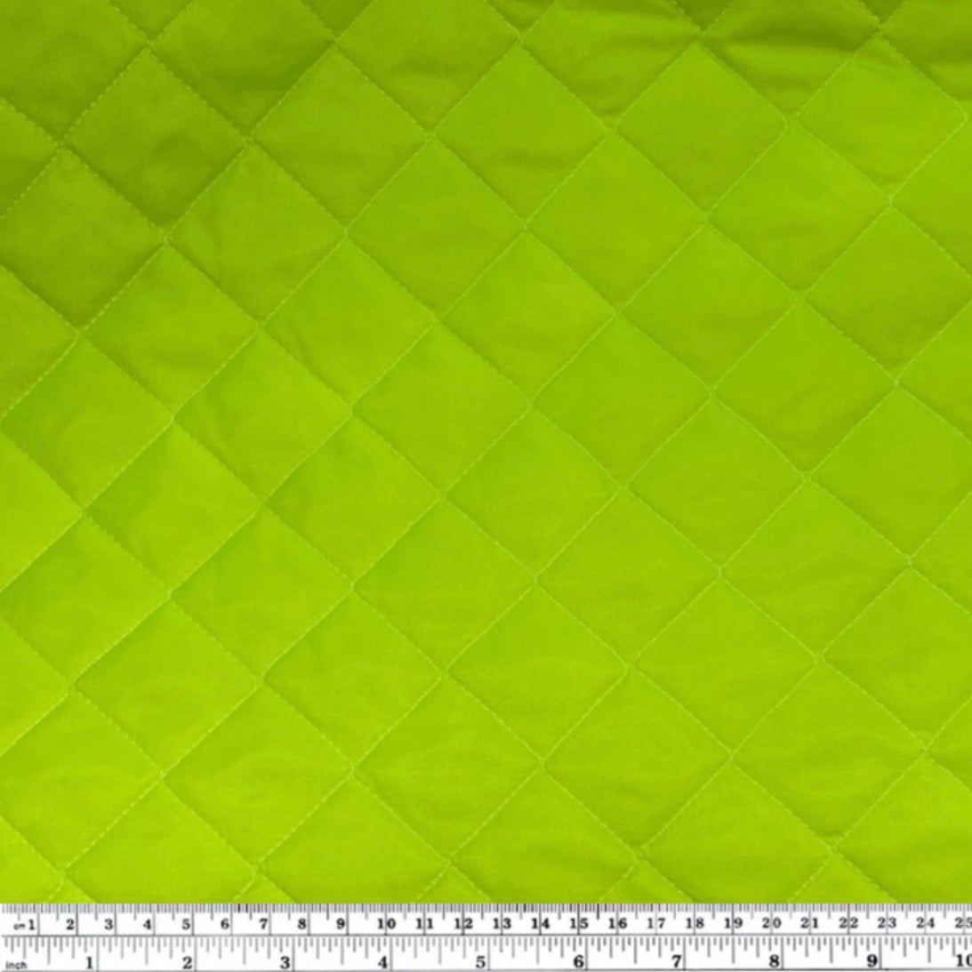 Quilted Nylon - Square - Neon Yellow
