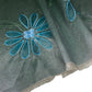 Floral Embroidered Silk Shantung - Green/Blue