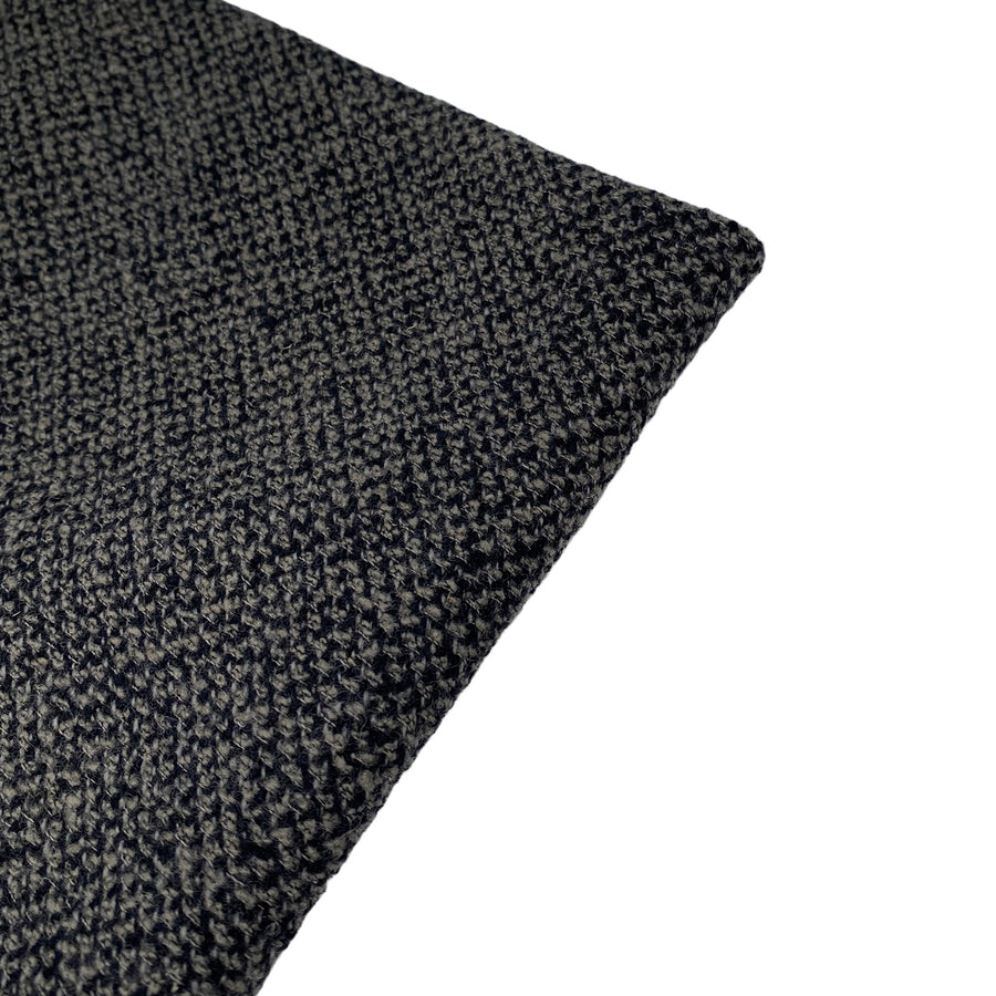 Woven Wool Coating - Remnant - Black/Taupe