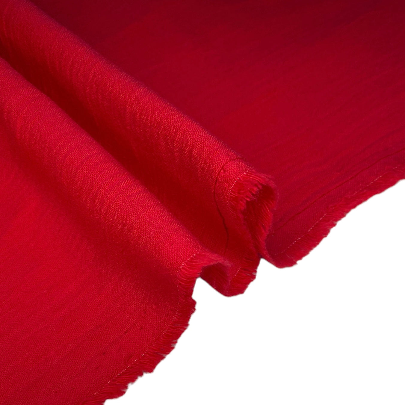 Crinkled Cotton - True Red
