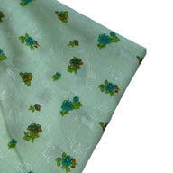 Printed Cotton Voile - Small Floral Print- Mint Green