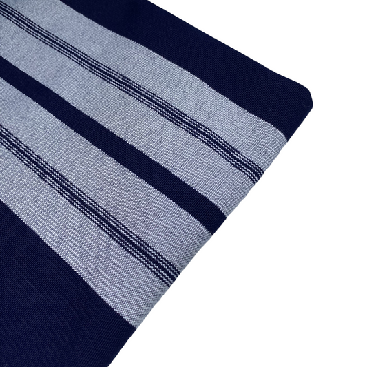 Sunbrella Striped Woven Upholstery - 48” - Blue/White