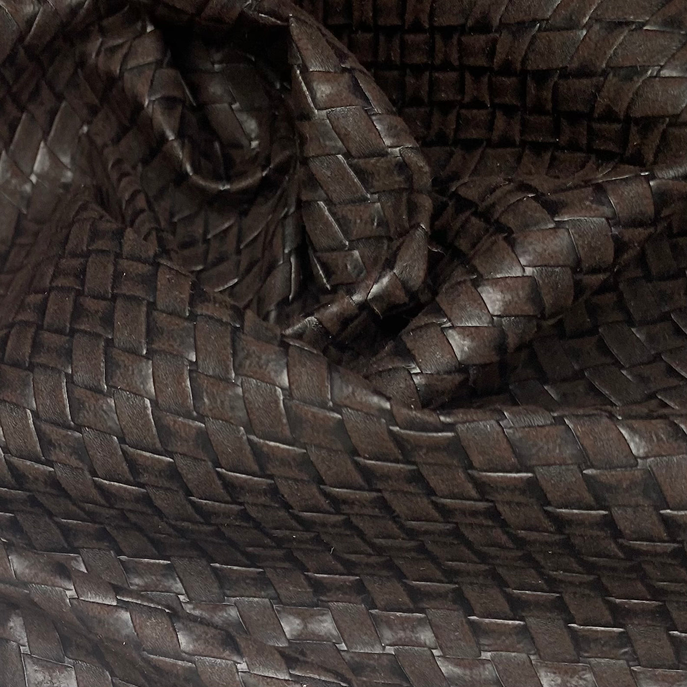 Embossed Faux Leather - Brown