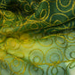 Embroidered Silk Organza - 44” - Green/Yellow