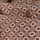 Printed Silk Charmeuse - Circles - Brown/Blue