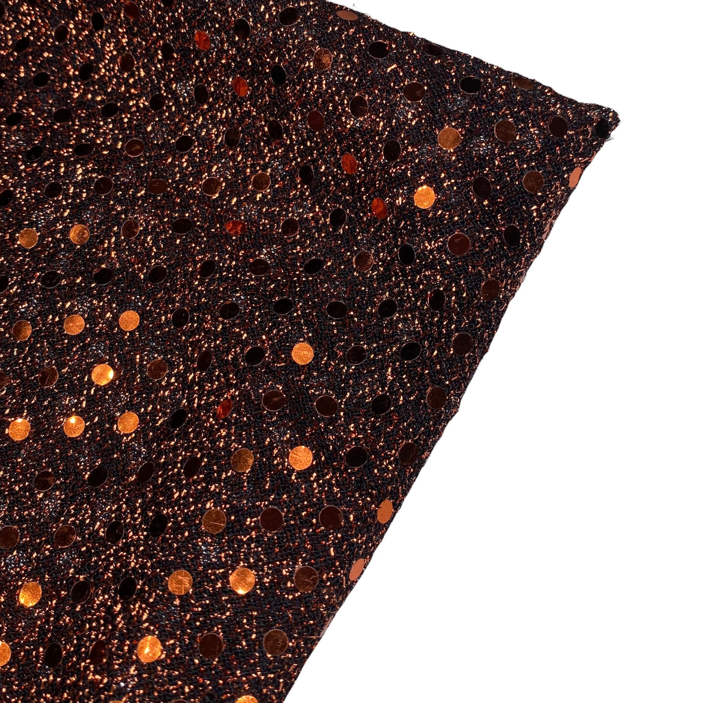 Faux Sequin Shiny Confetti Dot Knit - 45” - Copper