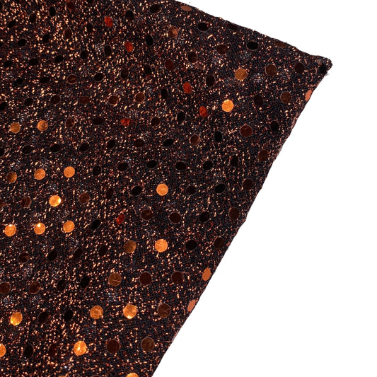 Faux Sequin Shiny Confetti Dot Knit - 45” - Copper
