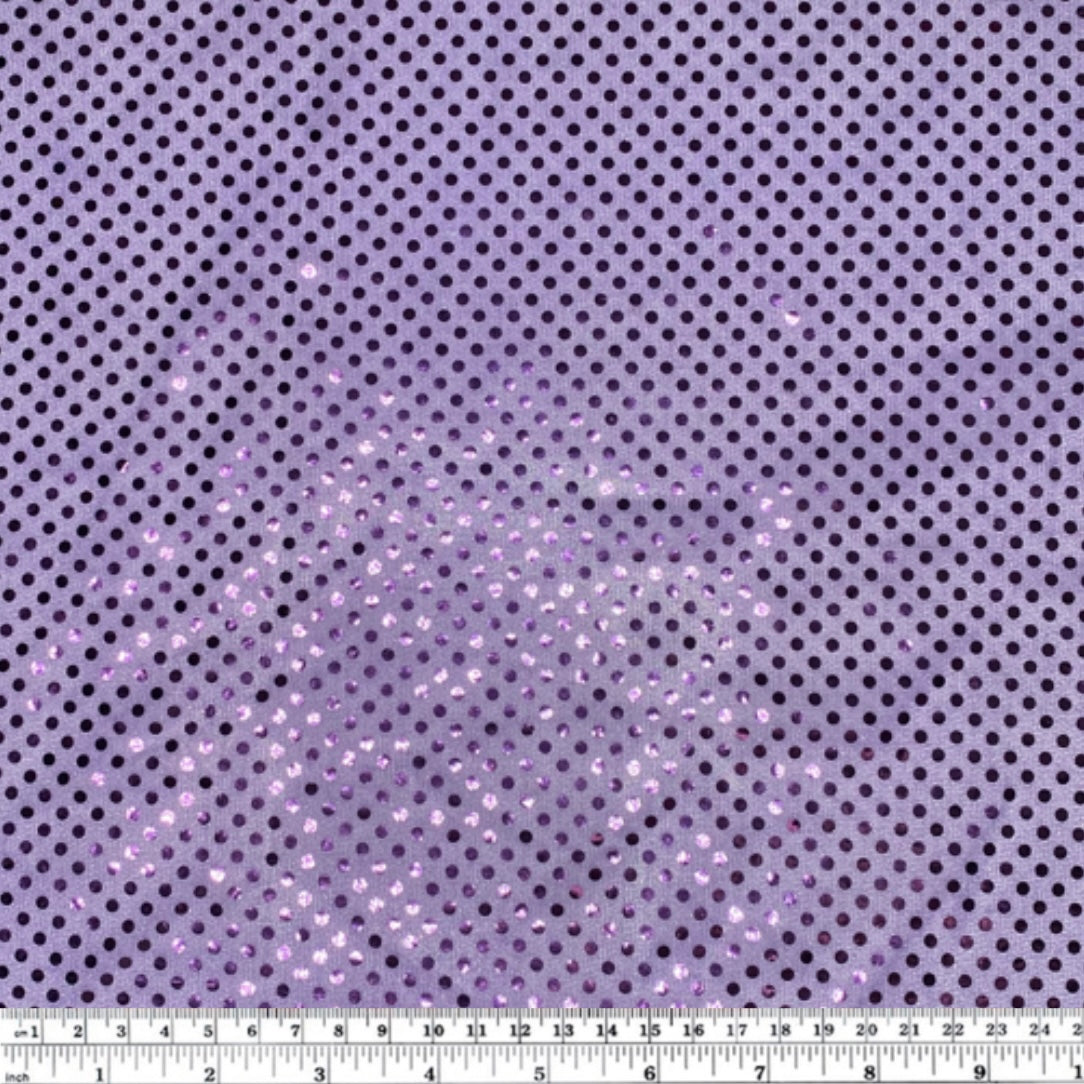 Faux Sequin Shiny Confetti Dot Knit - 44” - Lavender