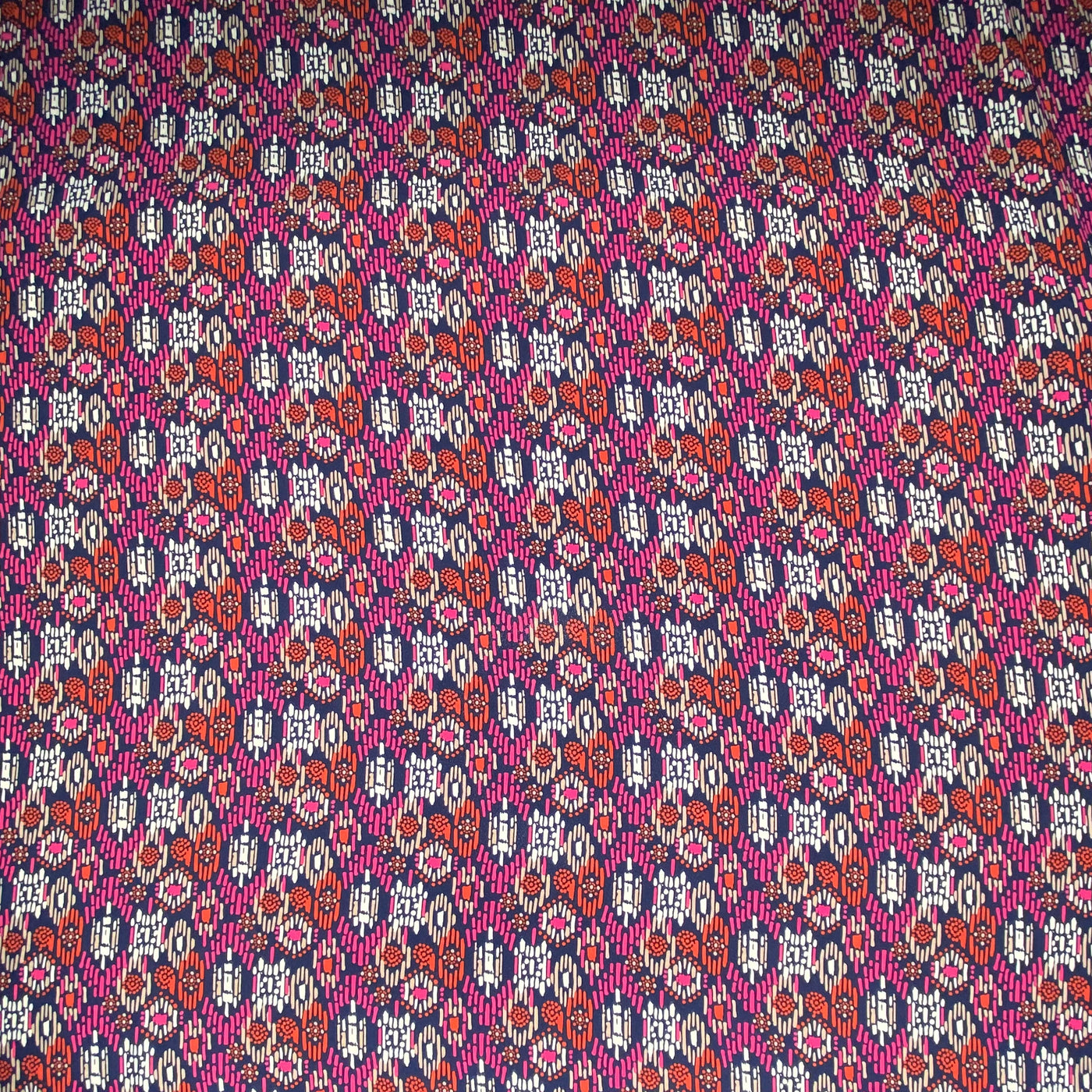 Printed Polyester Chiffon - 60” - Pink/Purple/Orange