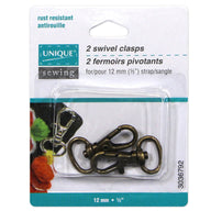 Swivel Hooks - 12mm (1/2″) - Antique Gold - 2 pcs