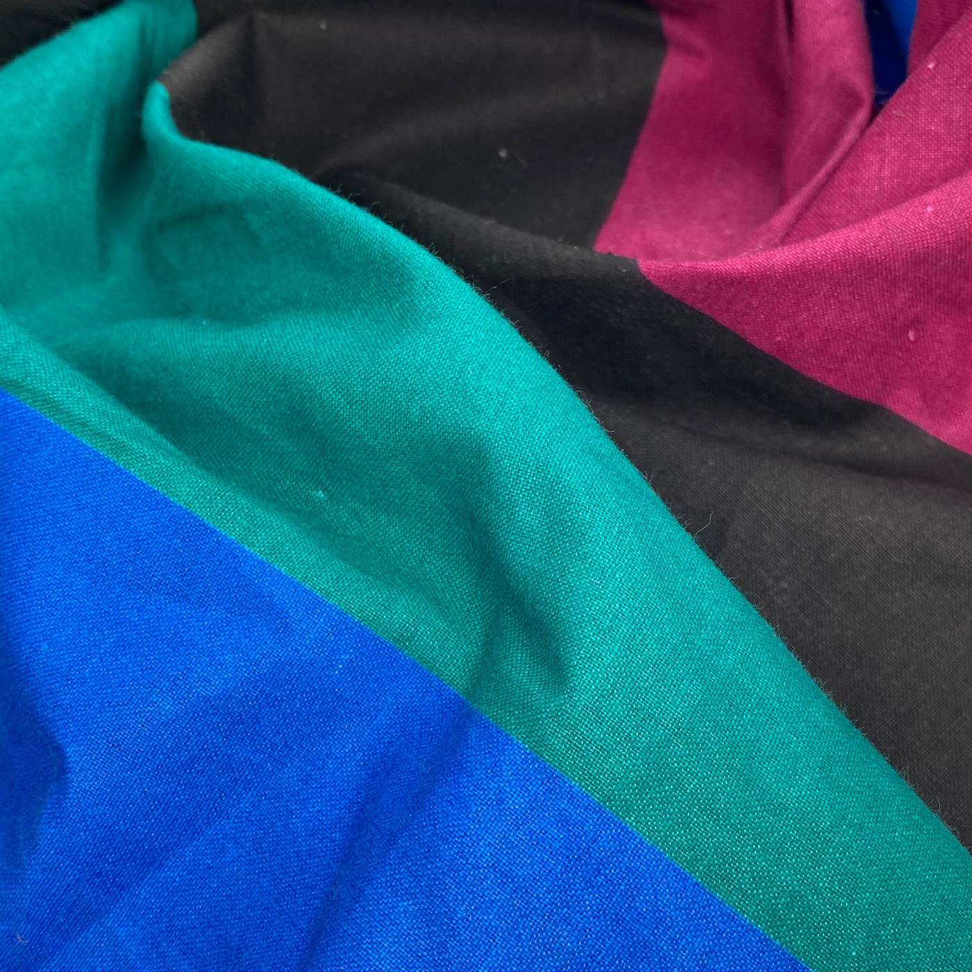 Striped Cotton - 60” - Black/Green/Blue/Purple