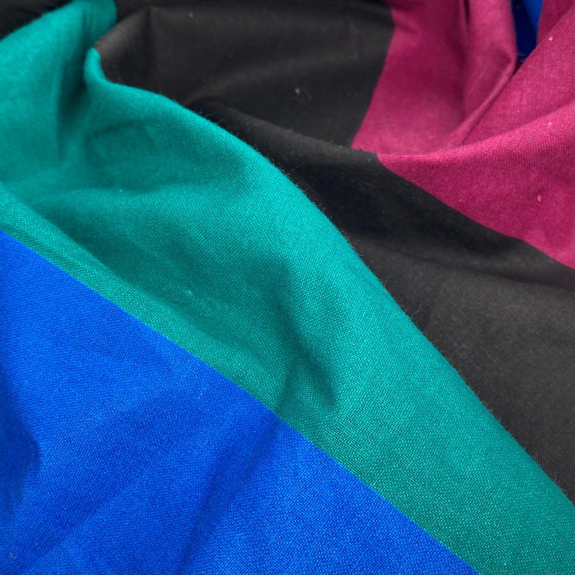 Striped Cotton - 60” - Black/Green/Blue/Purple