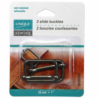 Metal Slide Buckle - 32mm (1 1/4″) - Gold  - 2 pcs