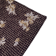 Floral Printed Polyester Crepe - 44” - Black/Red