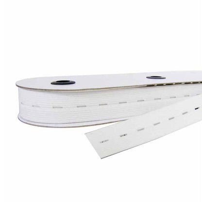 Buttonhole Elastic - 25mm - By the Yard - White