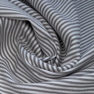 Striped Puckered Cotton - 58” - White/Grey