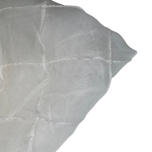 Quilted Silk Organza - 56” - White