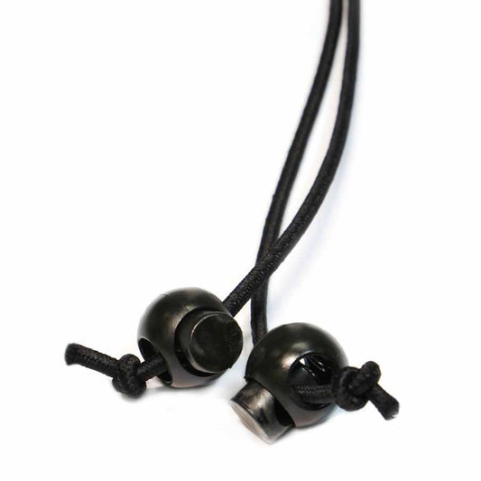 Plastic Round Cord Stops - Black - 2 pcs