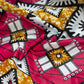 Waxed African Printed Cotton - Veritable - Multi-Colour / Pink