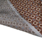 Printed Silk Charmeuse - Circles - Brown/Blue