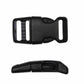 Contoured Parachute Buckle - Plastic - 15mm (9/16″) - Black - 2 pcs