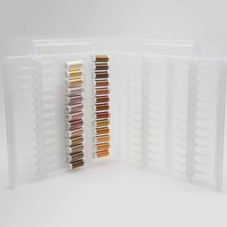 Slimline Rayon Thread Assortment - Med/Dark Fleshtones