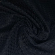 Waffle Weave Cotton - Unwashed - 44” - Black