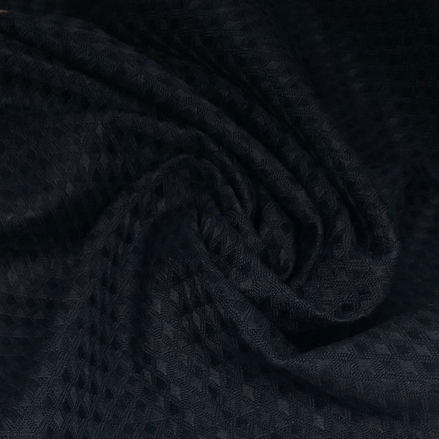 Waffle Weave Cotton - Unwashed - 44” - Black