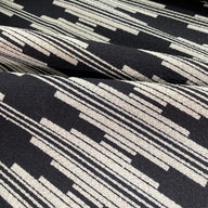 Patterned Upholstery - Designer Remnant - Black/Ivory