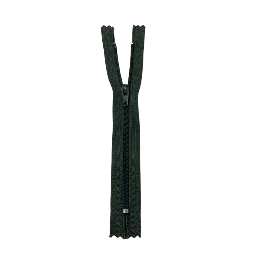 Regular Coil Zipper - KKF - 6” - Olive Green