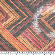 Printed Silk Chiffon - Red/Orange/Black