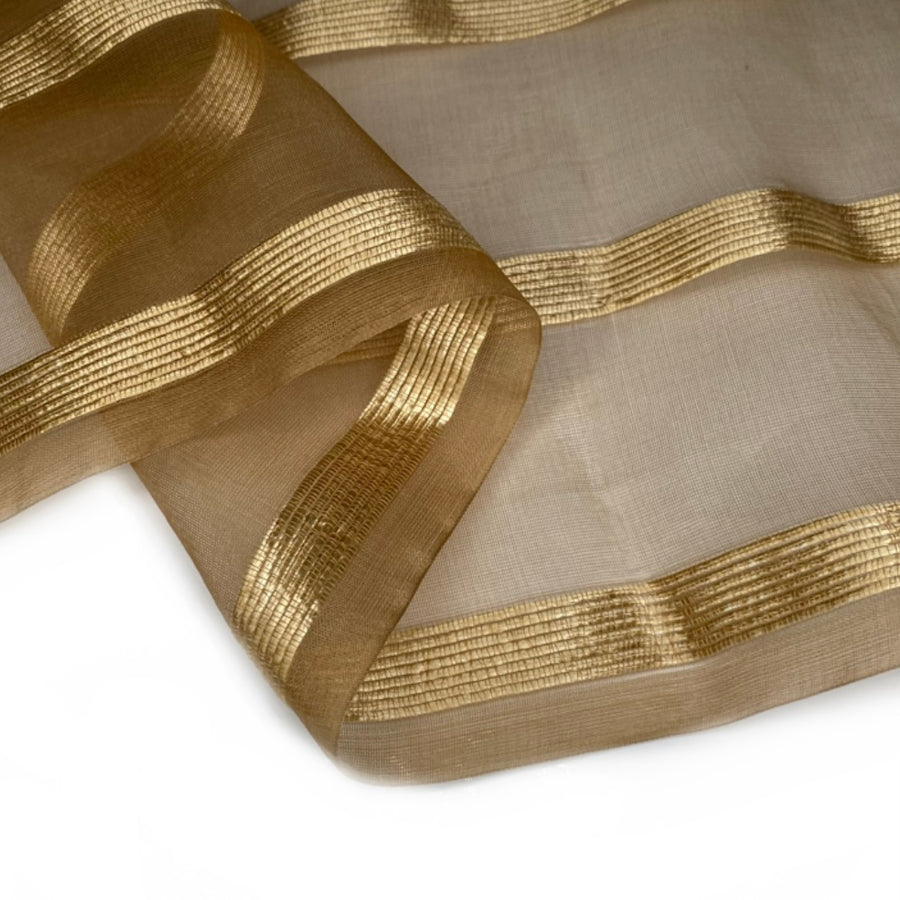 Striped Silk Organza - Gold