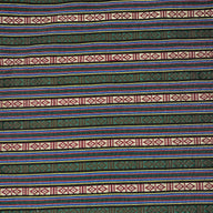 Woven Polyester - Striped Aztec - Green