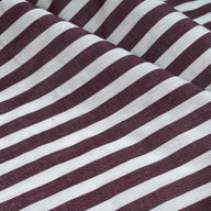 Yarn Dyed - Striped Cotton - White/Burgundy