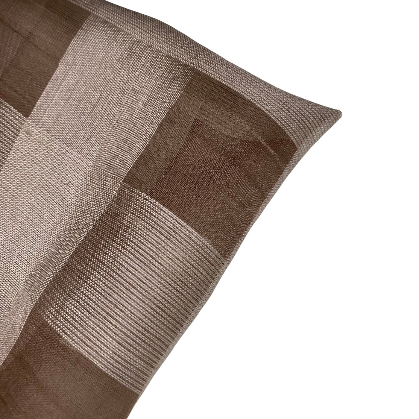 Plaid Silk Organza - Brown