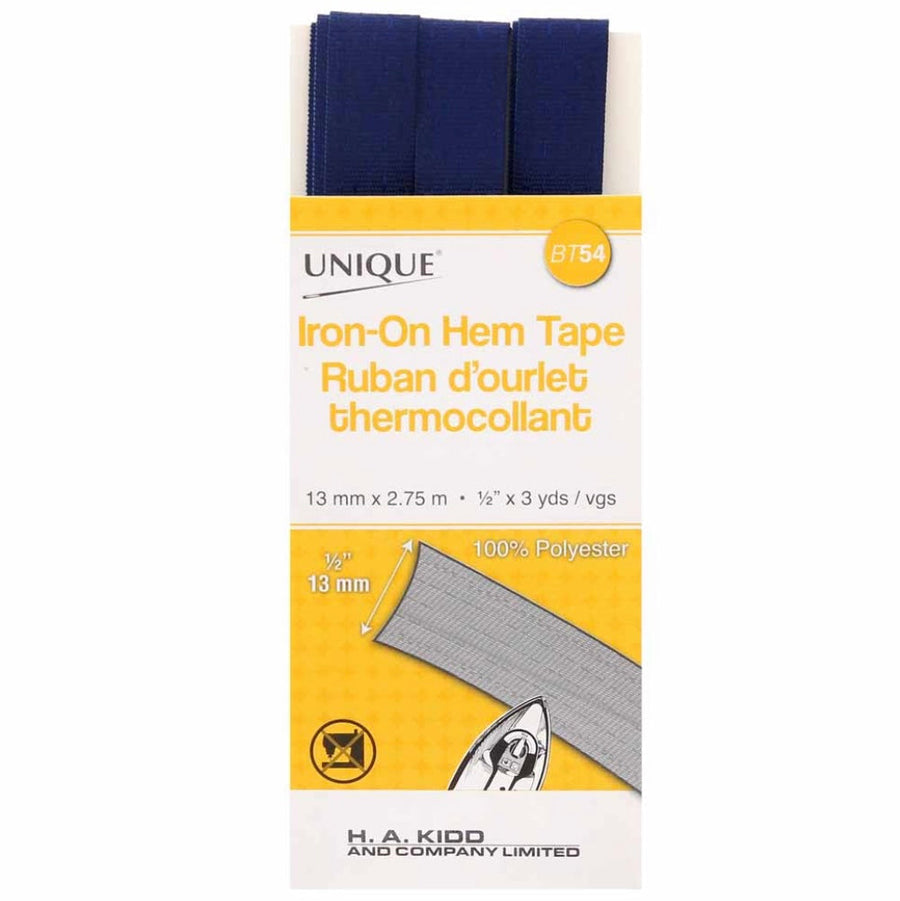 Iron-On Hem Tape - 13mm x 2.75m - Navy