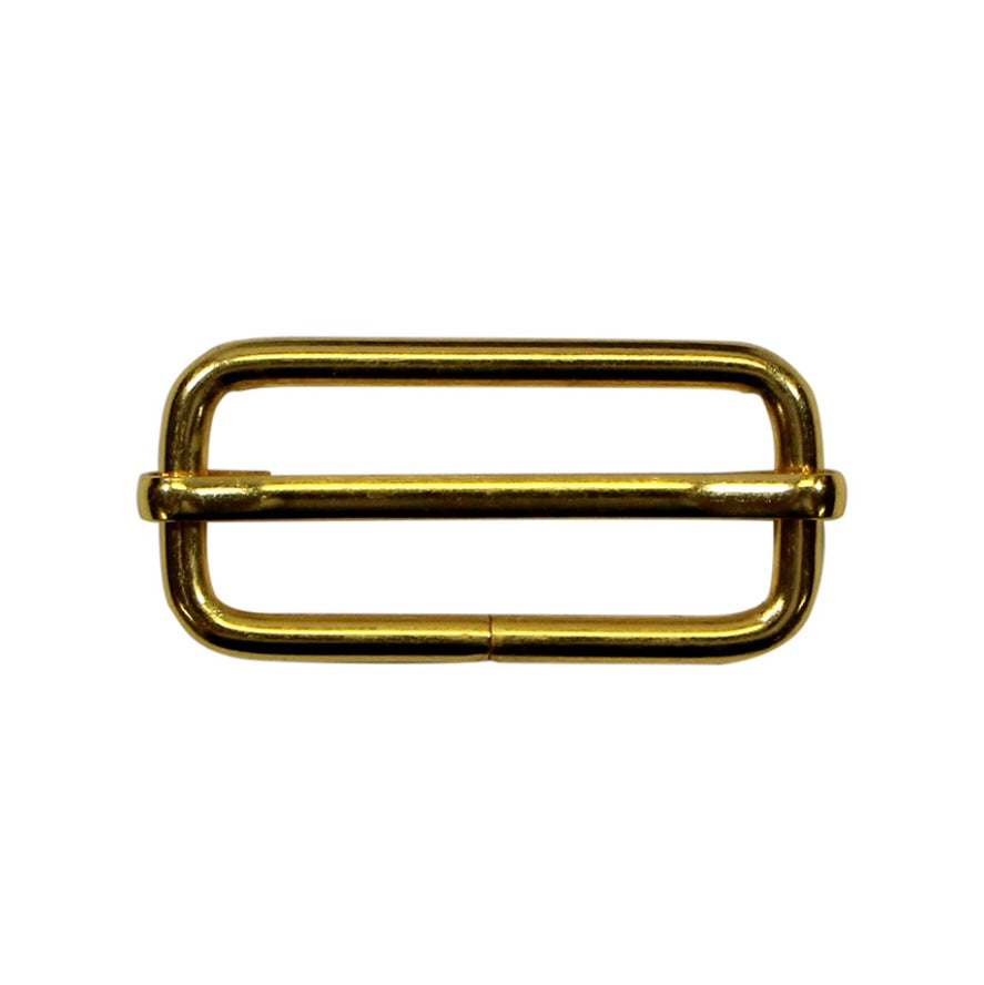 Metal Slide Buckle - 38mm (1 1/2″) - Gold  - 2 pcs