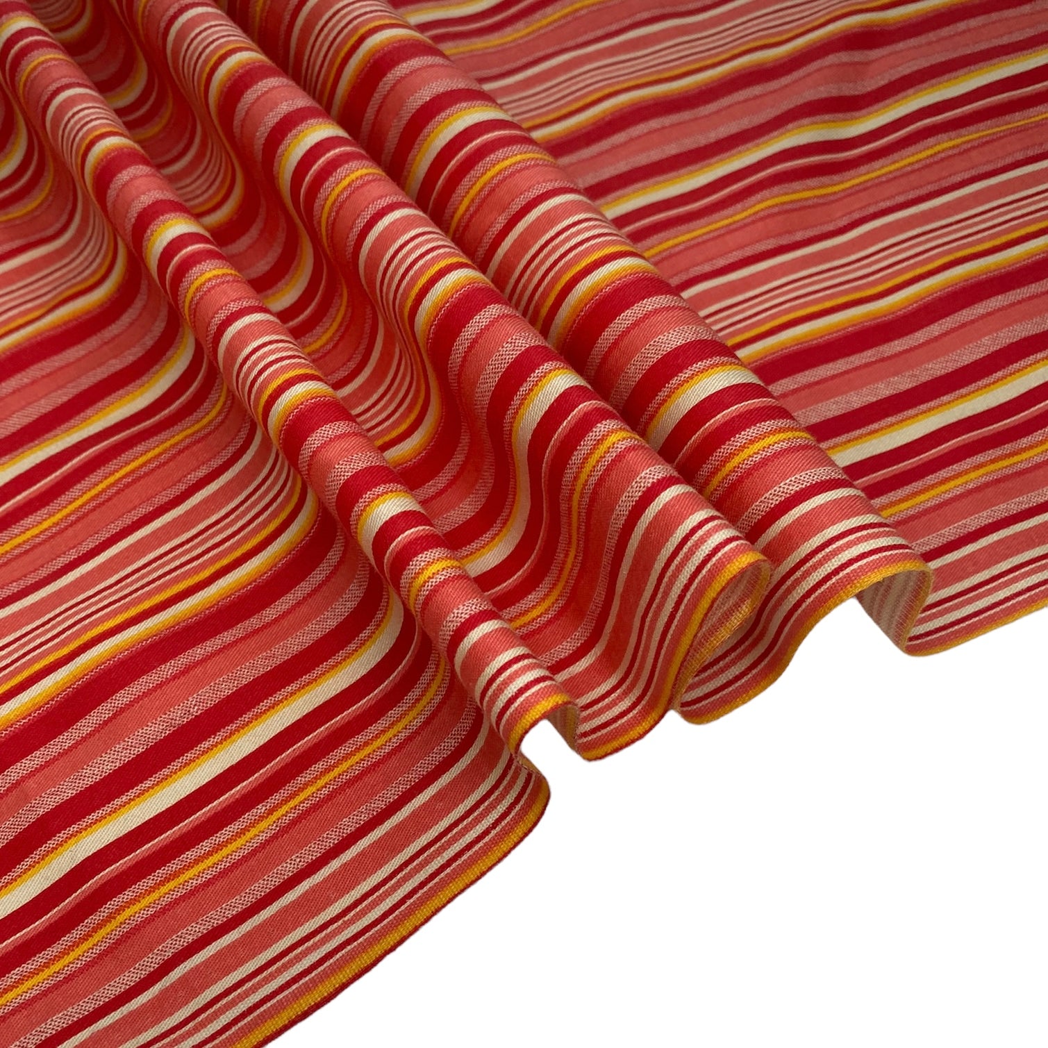 Striped Cotton - 42” - Red/Yellow