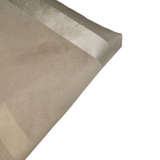 Striped Silk Organza - 56” - Beige