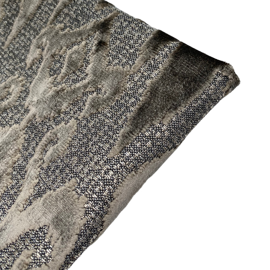 Patterned Velvet Upholstery - Designer Remnant - 1 1/2 Yards
