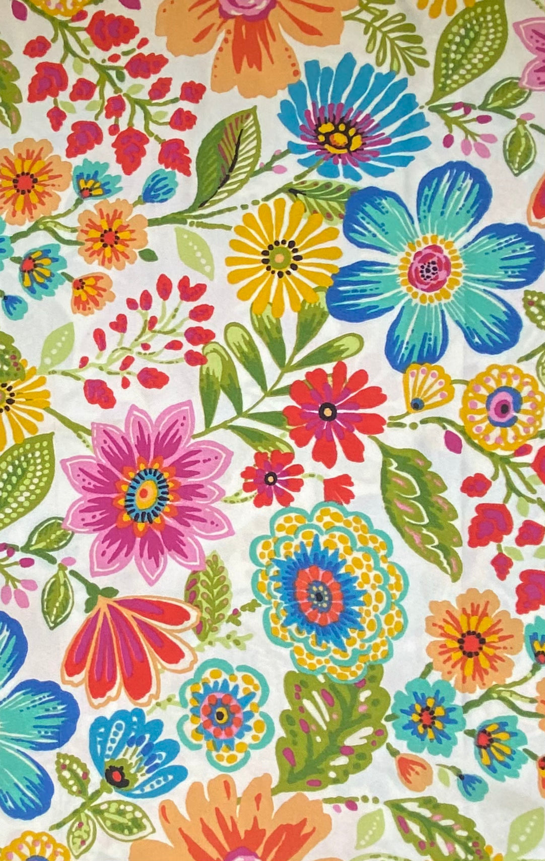 Floral Printed Indoor/Outdoor Upholstery - Multi-Coloured