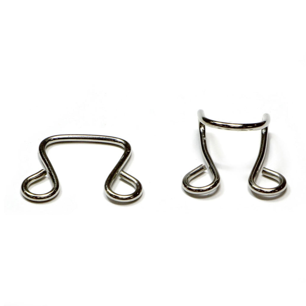 Hooks & Eyes - Nickel - 22mm x 19mm - 3 Sets