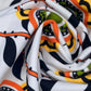 Printed Nylon Spandex - Floral - White